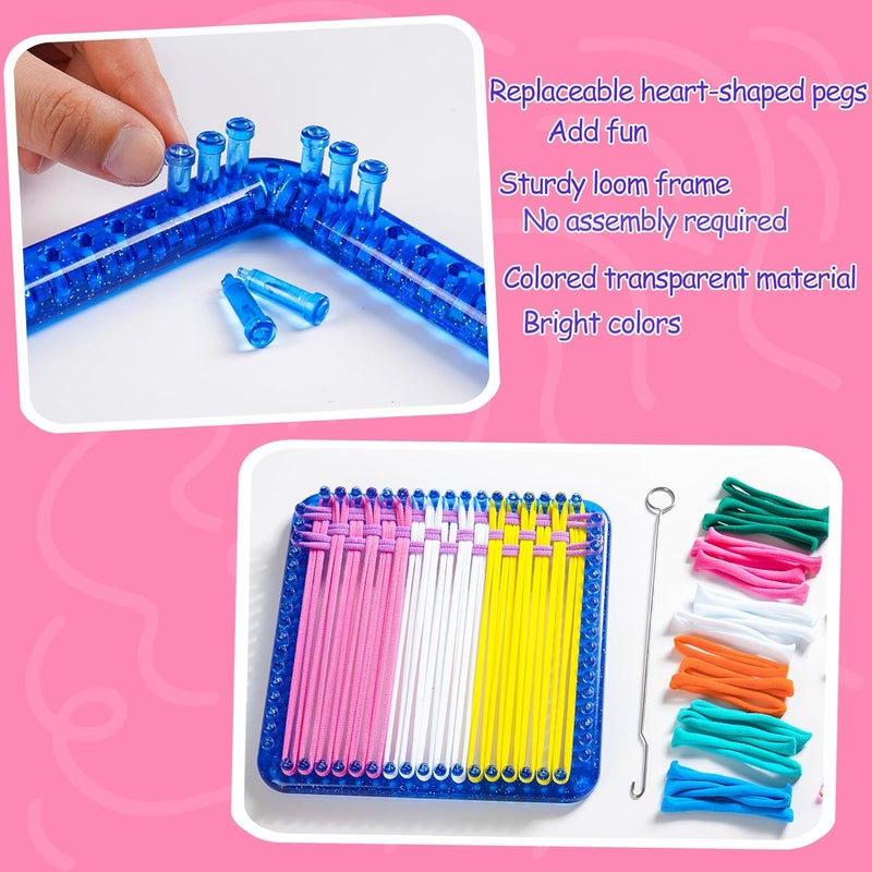 CCTVRTV Weaving Loom Kit Toys for Kids and Adults, Potholder Loops DIY Arts and Crafts for Boys and Girls Ages 5 6 7 8-12 13, Easy Potholder Loom Knitting Kits Gifts for Beginners, 252 Craft Loops. - Image 2